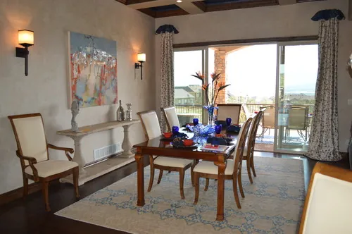 Collina custom home — Formal Dining Room Sliding Door Patio Connection 08