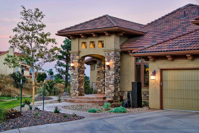 Linger Way custom home — Front Entry