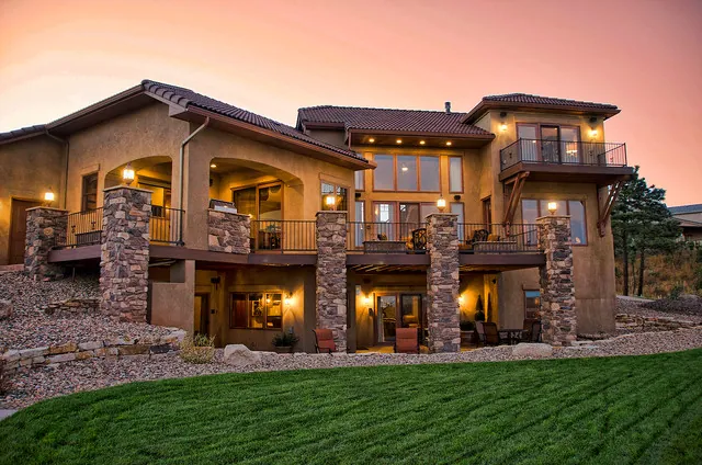 Linger Way custom home — Rear Centered
