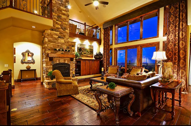 Linger Way custom home — Living Room