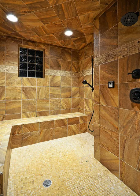 Linger Way custom home — Master Shower
