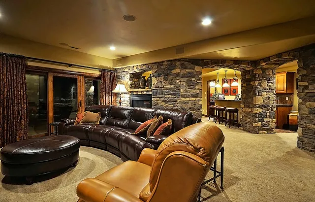 Linger Way custom home — Extra Room With Bar