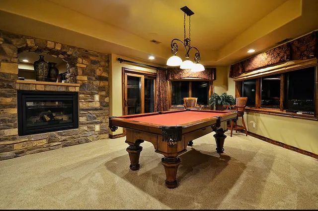 Linger Way custom home — Game Room
