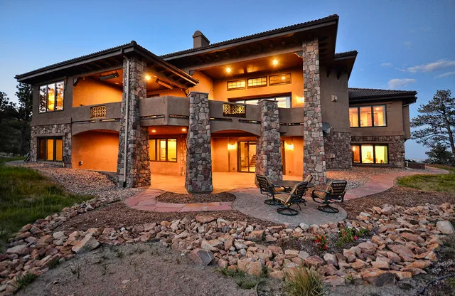 Monitor Rock custom home — Rear Elevation