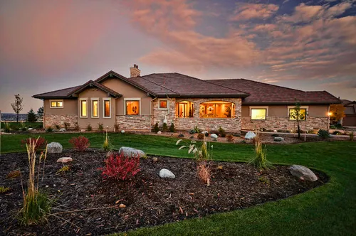 Reserve Point custom home — Front Night 02