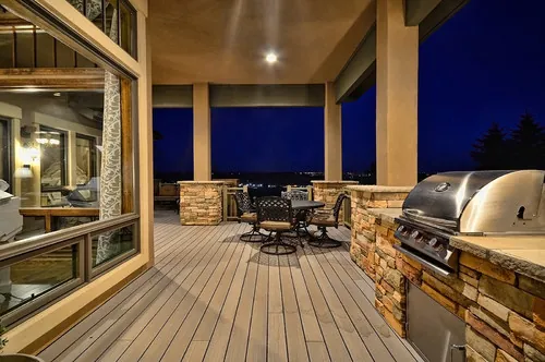 Reserve Point custom home — Rear Exterior Three Quarter Elevation 04