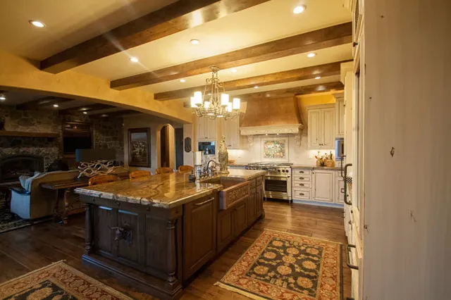 Tuscan Villa custom home — Kitchen Cabinet Wall
