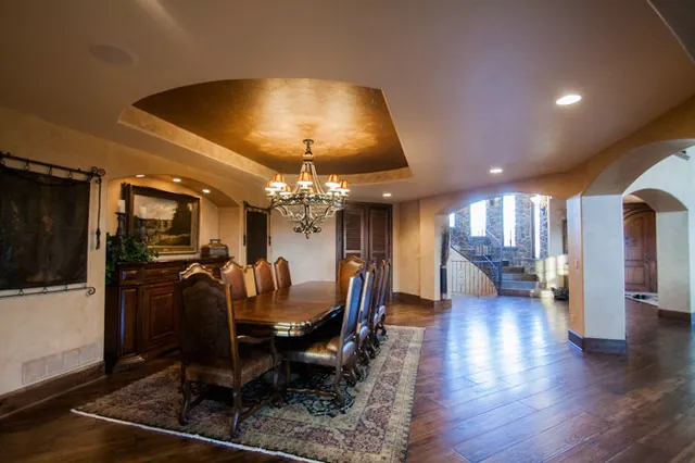 Tuscan Villa custom home — Formal Dining Room